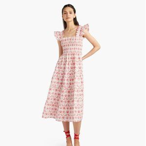 Hill House Pink and Red Ellie Nap Dress Mermaid Print